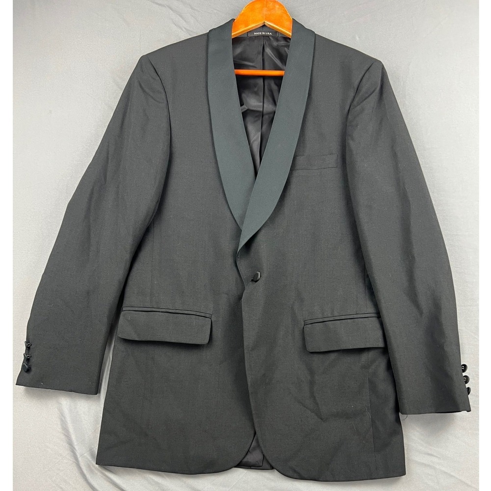 Lord West Tuxedo Jacket Mens 39L Black Good Shawl Lapel Formal Blazer Made in US